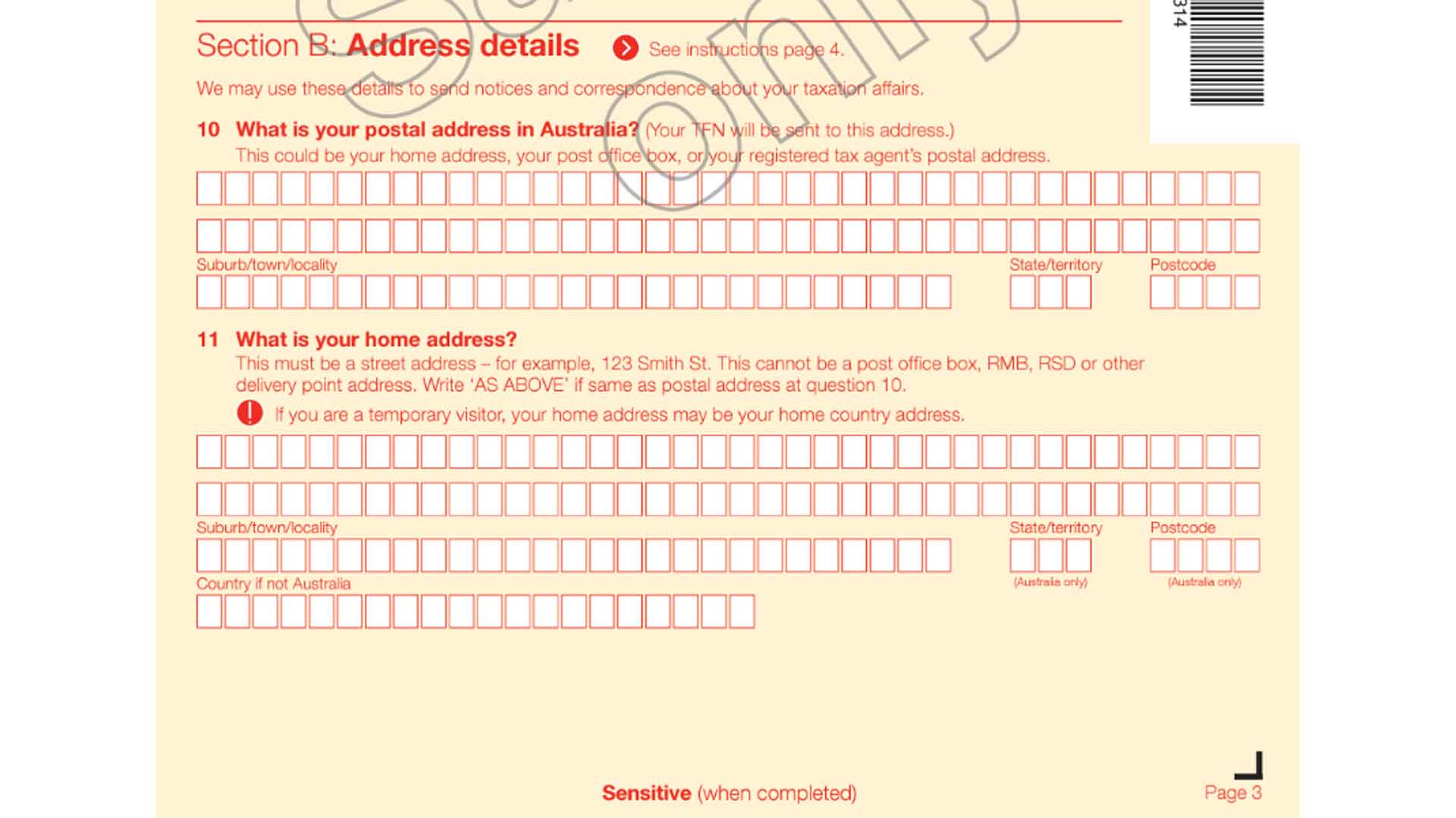 tax file number application 3